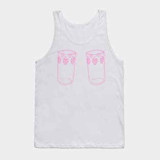 Nana anime strawberry glasses pastel pink Tank Top